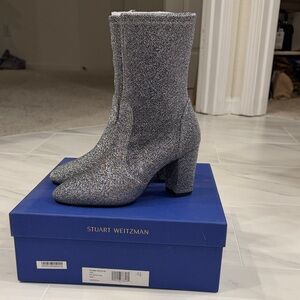 Stuart Weitzman Glitter Heeled Boots